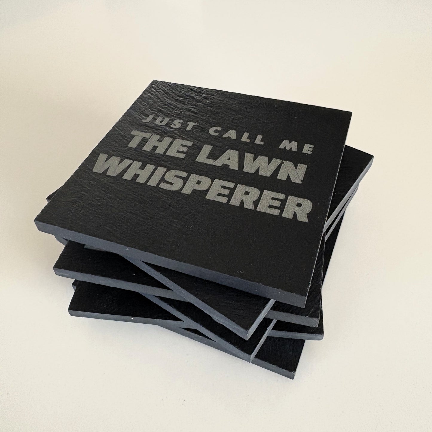 Slate Coasters Gift Set "Mow Enthusiast" 6 pack