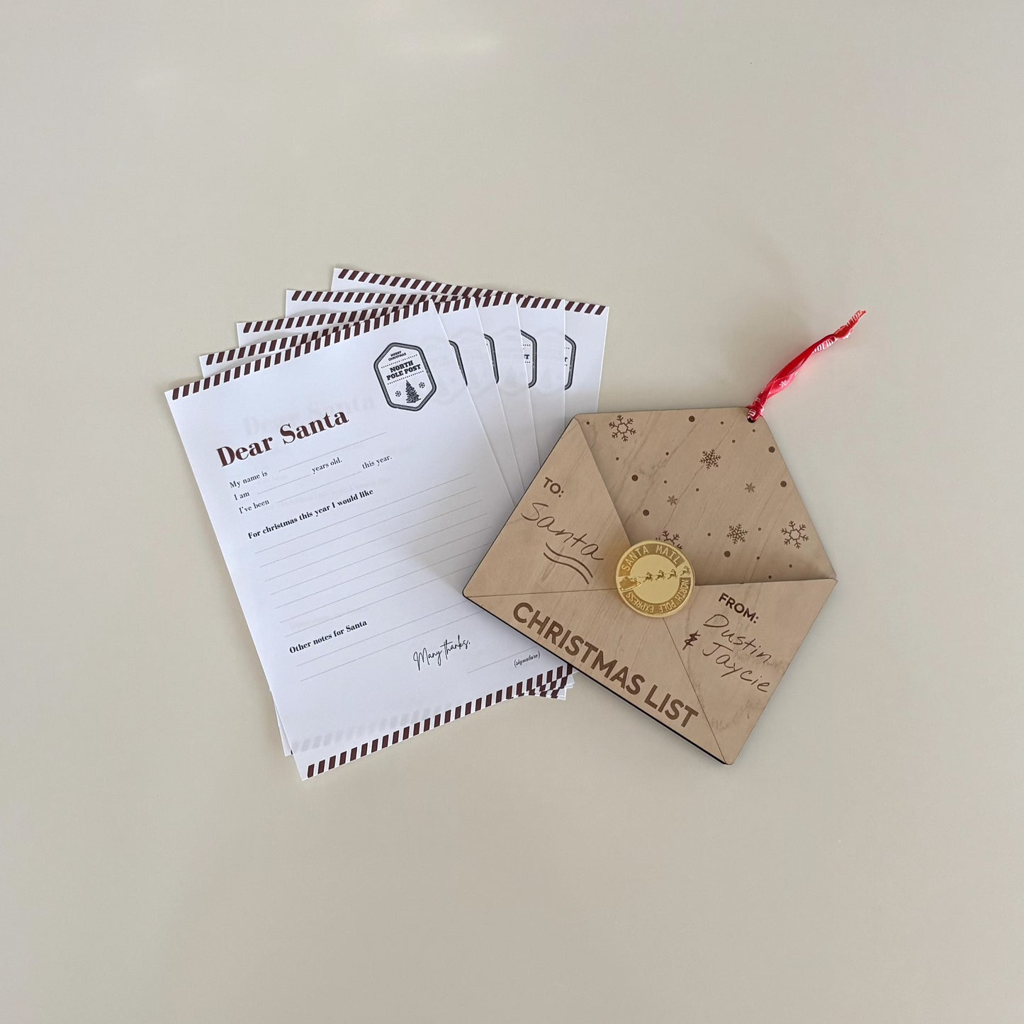 Personalised "Santa Mail" Christmas List A5 Envelope Decoration